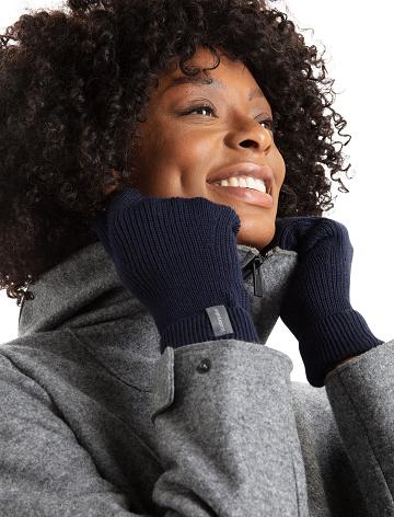 Dámské Rukavice Icebreaker Unisex Merino Rixdorf Tmavě Blankyt | CZ 1445QMAZ